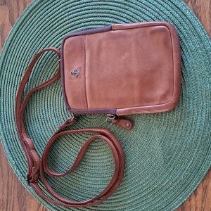 Harbour 2nd Brown Leather Distressed Crossbody Travel Wallet Bag
